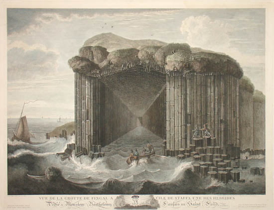Grotte de Fingal gravure 1804