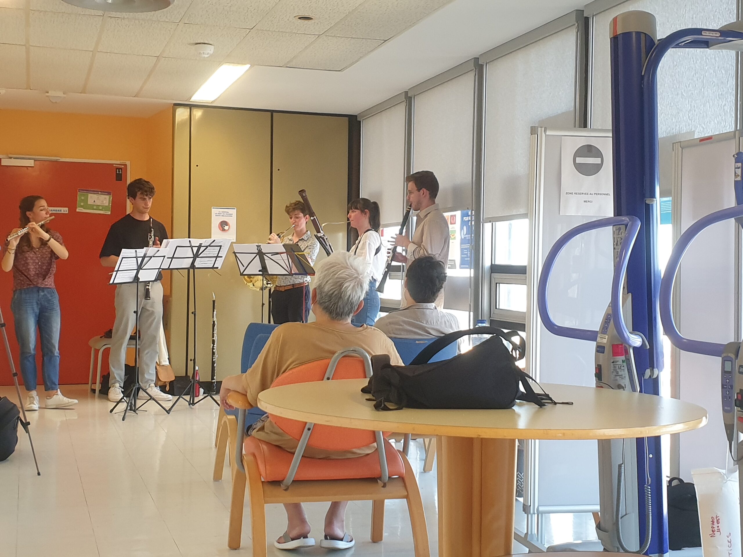 Concert du Quintette Aquila à l’Hôpital Bichat