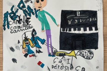dessin d'Alice après l'Enquête sur les pas de Mozart à Paris